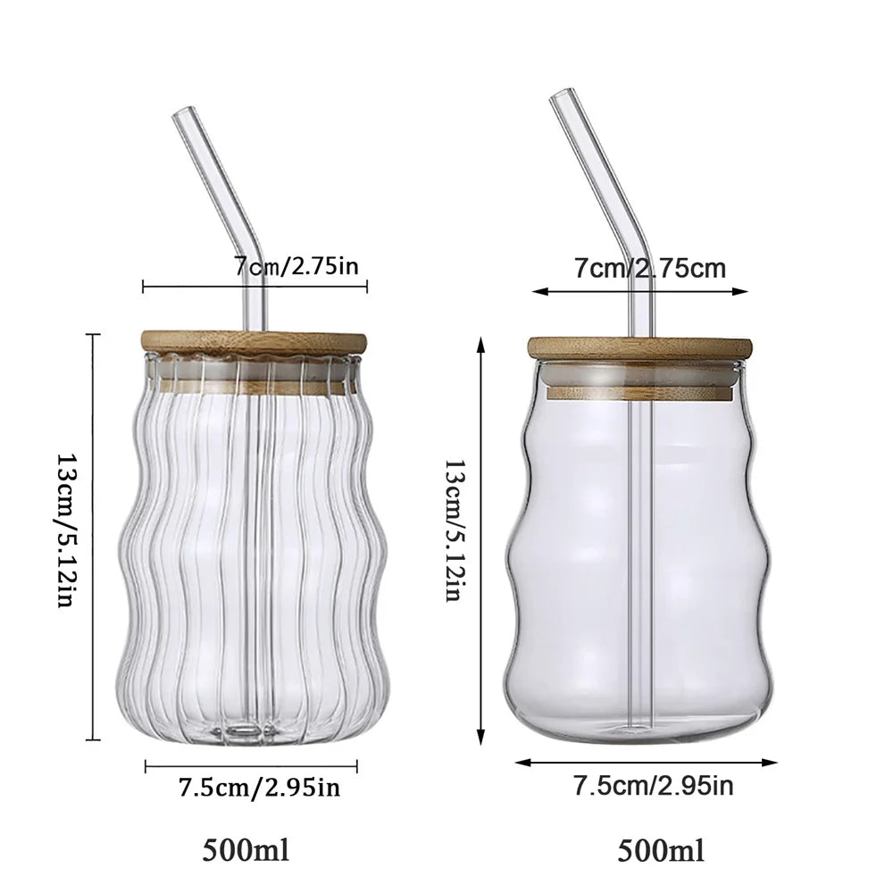 Everyday Striped Heat-Resistant Glass Tumbler